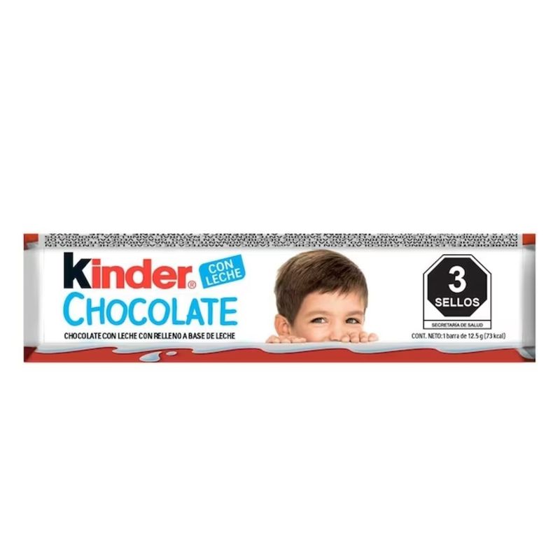 KINDER - Chocolate Kinder con relleno a base de Leche 12.5 g
