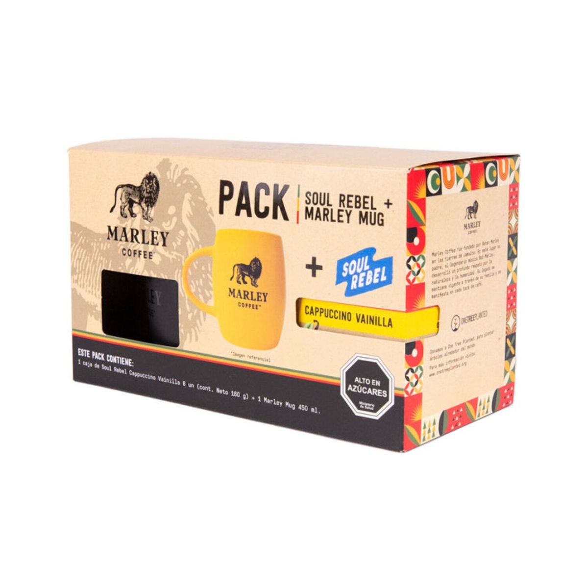 MARLEY COFFEE - Café Marley Cappuccino de Vainilla 160 g + Mug