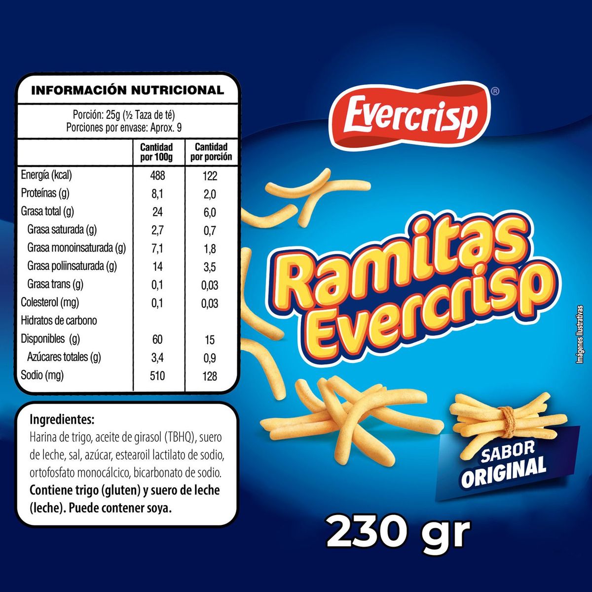 EVERCRISP - Ramitas Sabor Original Evercrips 230 g