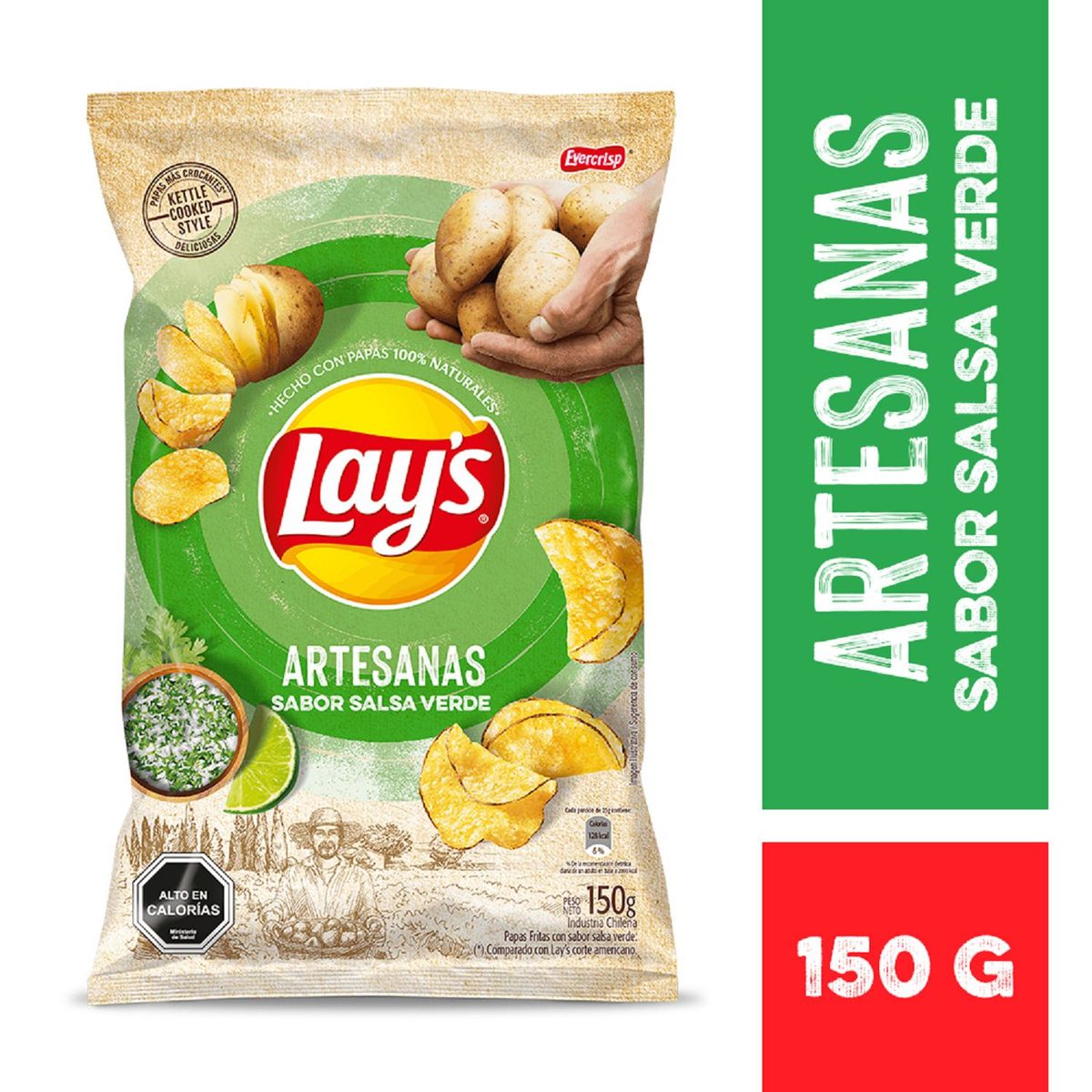 LAYS - Papas Fritas Artesanas Sabor Salsa Verde