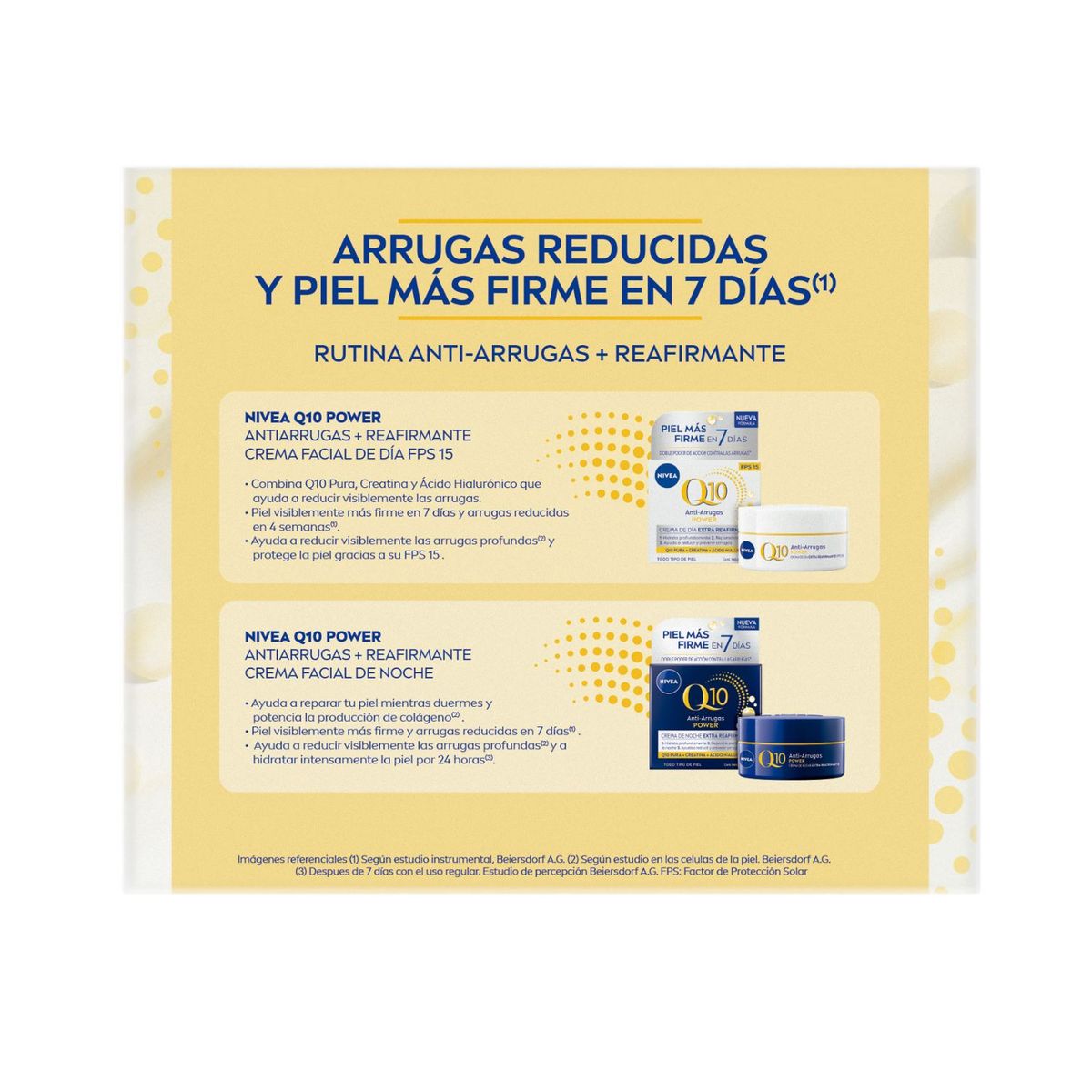 NIVEA - Pack Crema Facial Nivea Q10 Antiarrugas y Reafirmante Día y Noche 2 x 50 ml