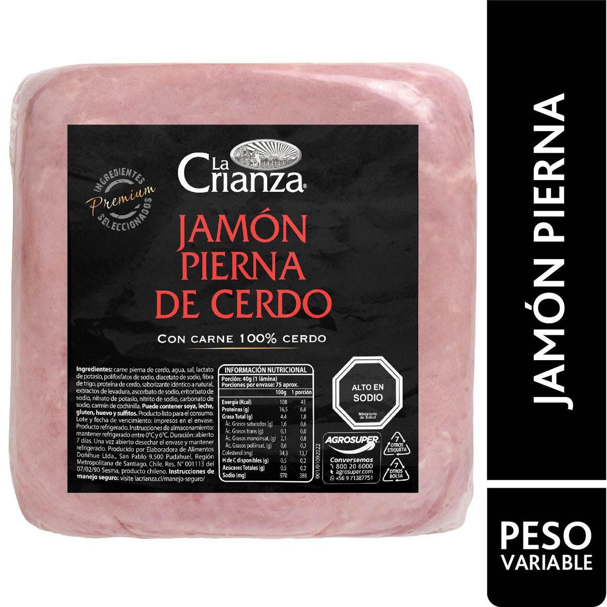 LA CRIANZA - Jamón Pierna de Cerdo Granel