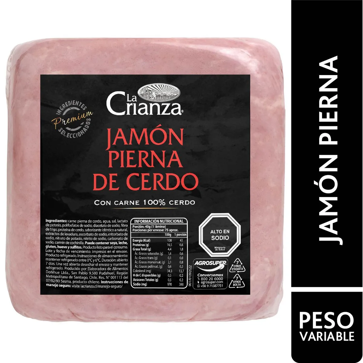 LA CRIANZA - Jamón Pierna de Cerdo Granel