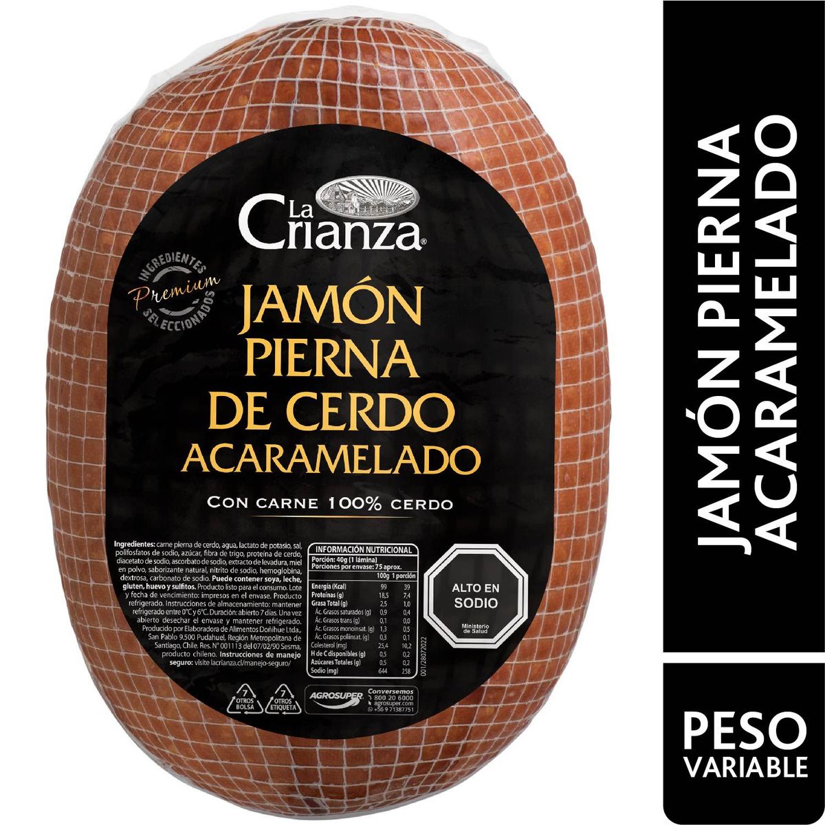 LA CRIANZA - Jamón Pierna de Cerdo Acaramelado Granel