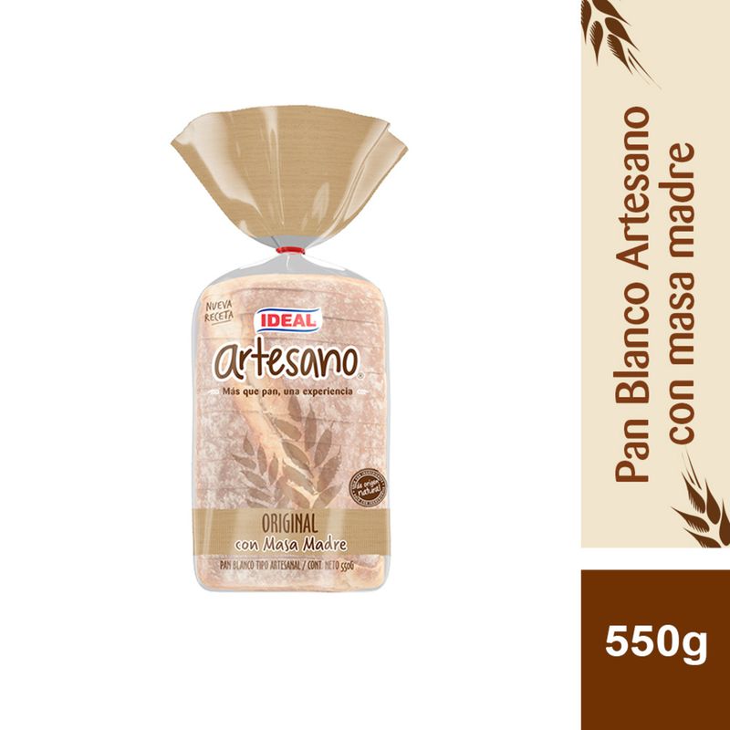 IDEAL - PAN BLANCO ARTESANO 550G IDEAL