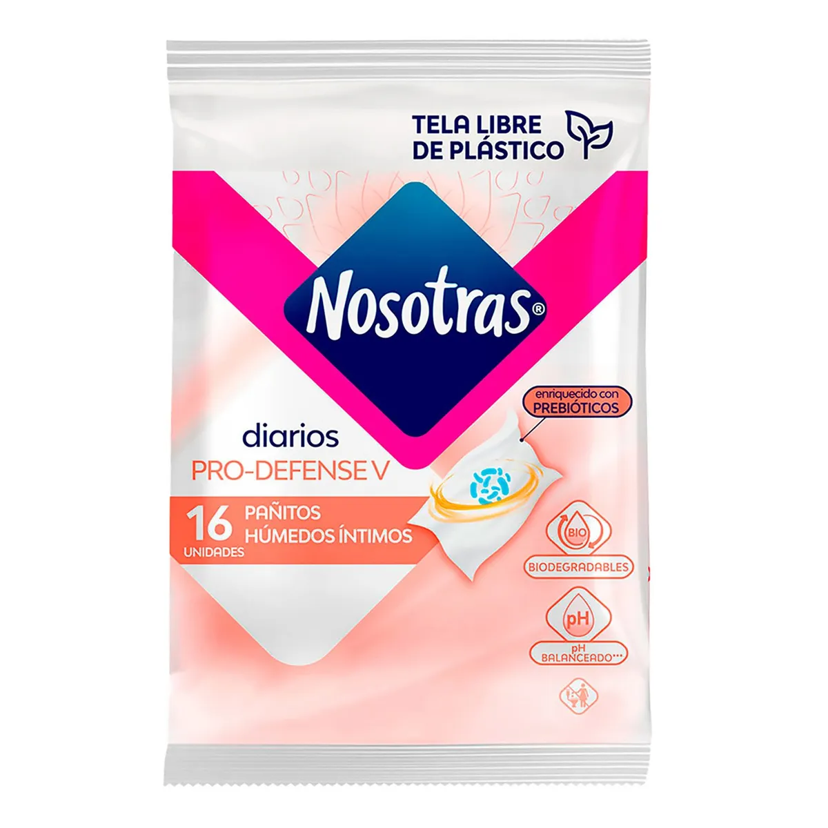 NOSOTRAS - Pañitos Humedos Íntimos Nosotras Pro Defense 16 Un