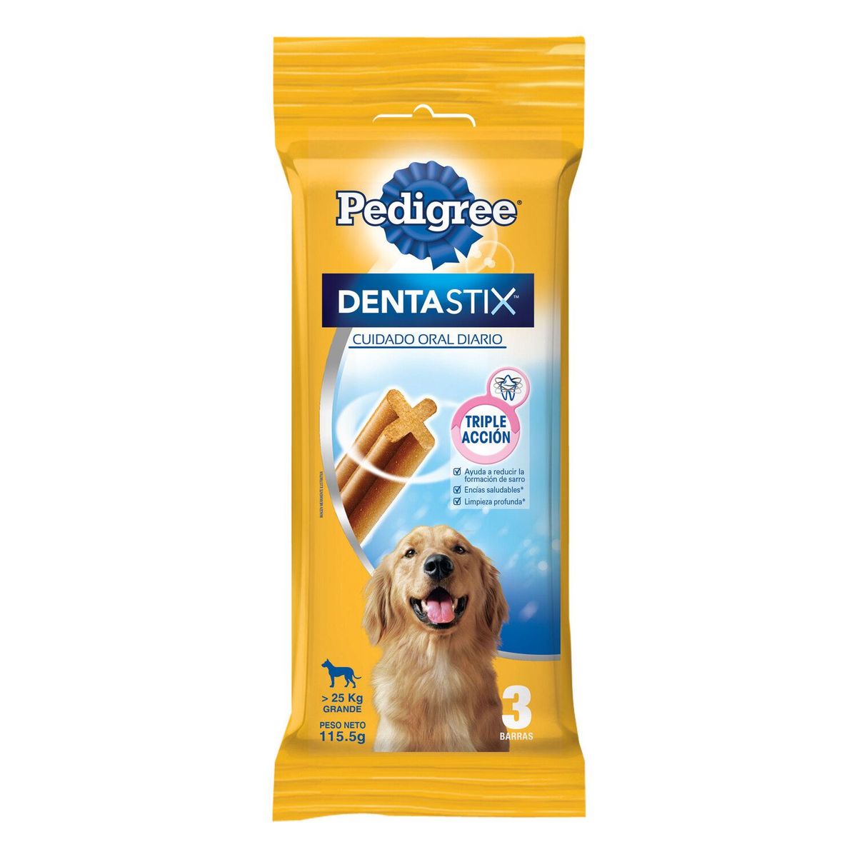 PEDIGREE - Dentastix Pedigree Raza Grande Cuidado Oral Diario 115.5 g