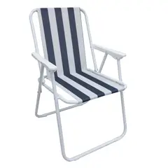 CASA JOVEN - Silla De Playa Rayas Azul Blanco