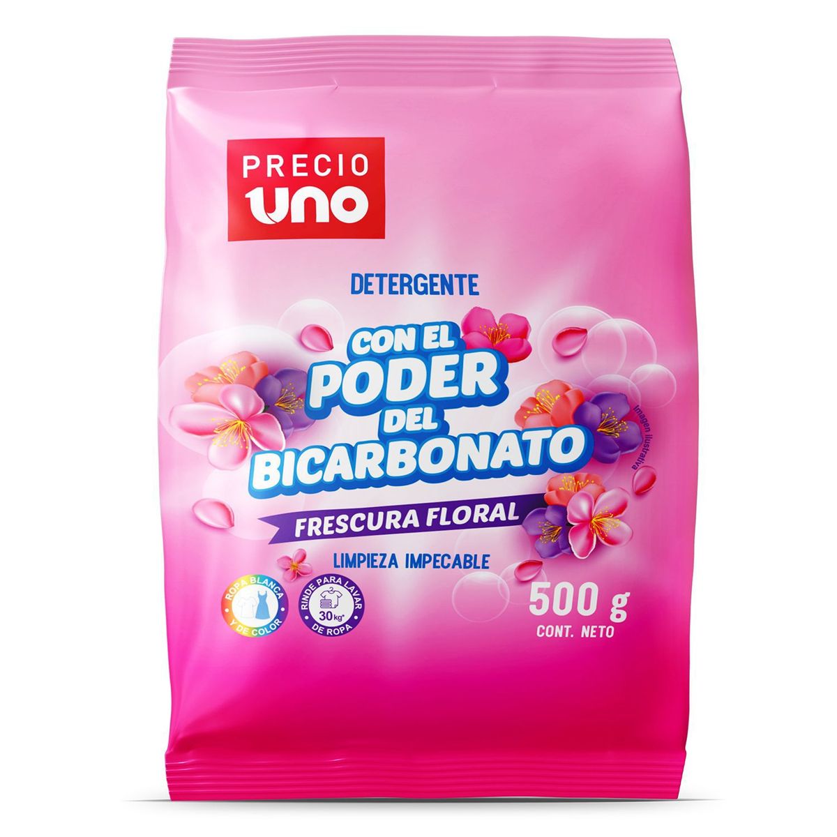 PRECIO UNO - Detergente en Polvo Frescura Floral Precio Uno 500 gr