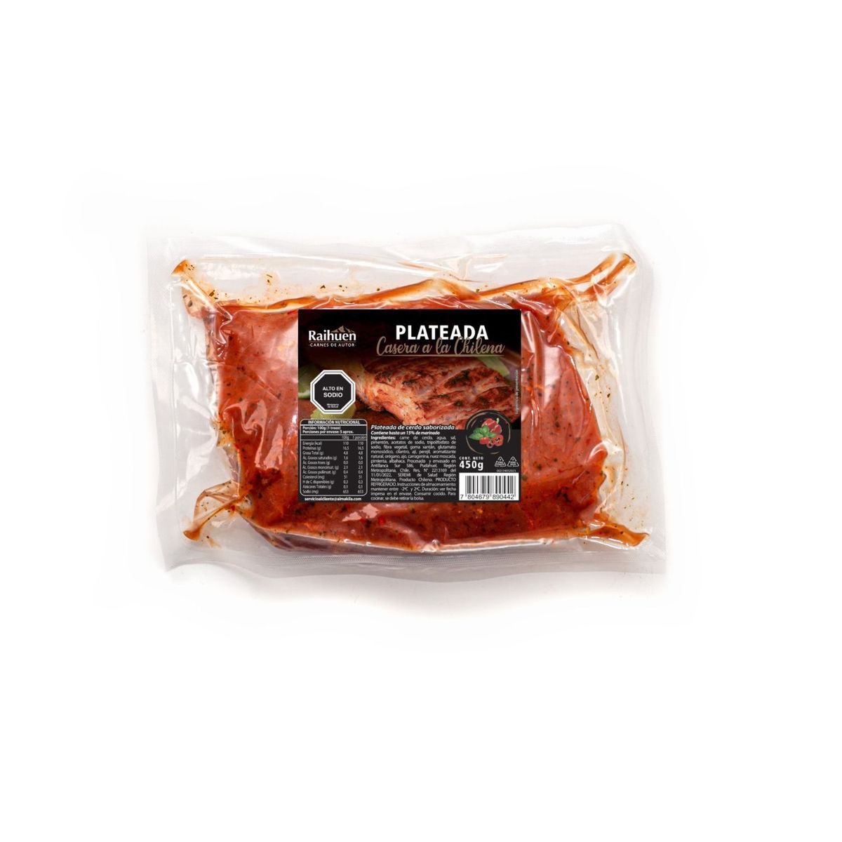 RAIHUEN - Plateada de Cerdo Casera a la Chilena Raihuen 450 g