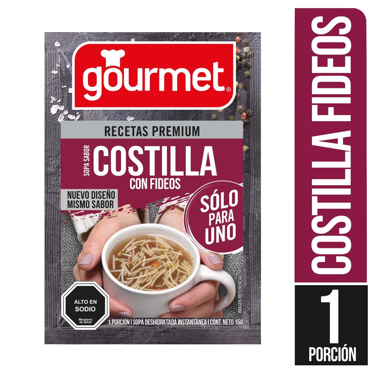GOURMET - Sopa Costilla con Fideos Gourmet 15 g