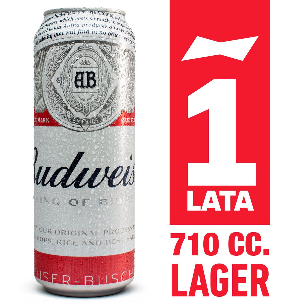 BUDWEISER - CERVEZA BUDWEISER LATA 5 710ML