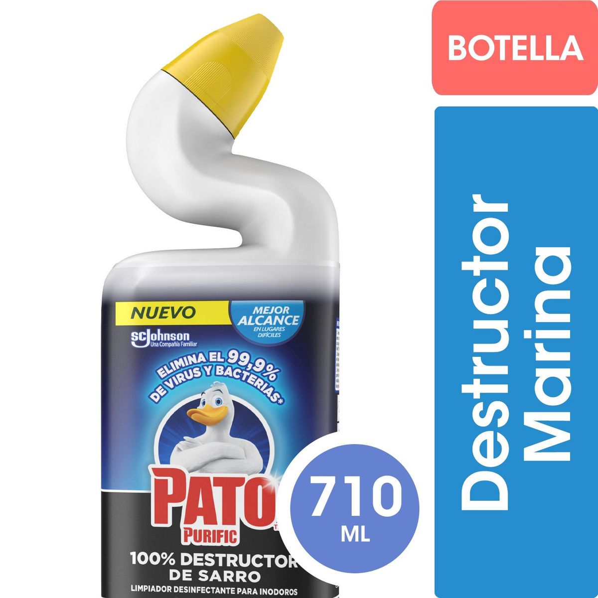 PATO PURIFIC - Gel Limpiador de Inodoro Pato Purific Antisarro Marina  710 ml
