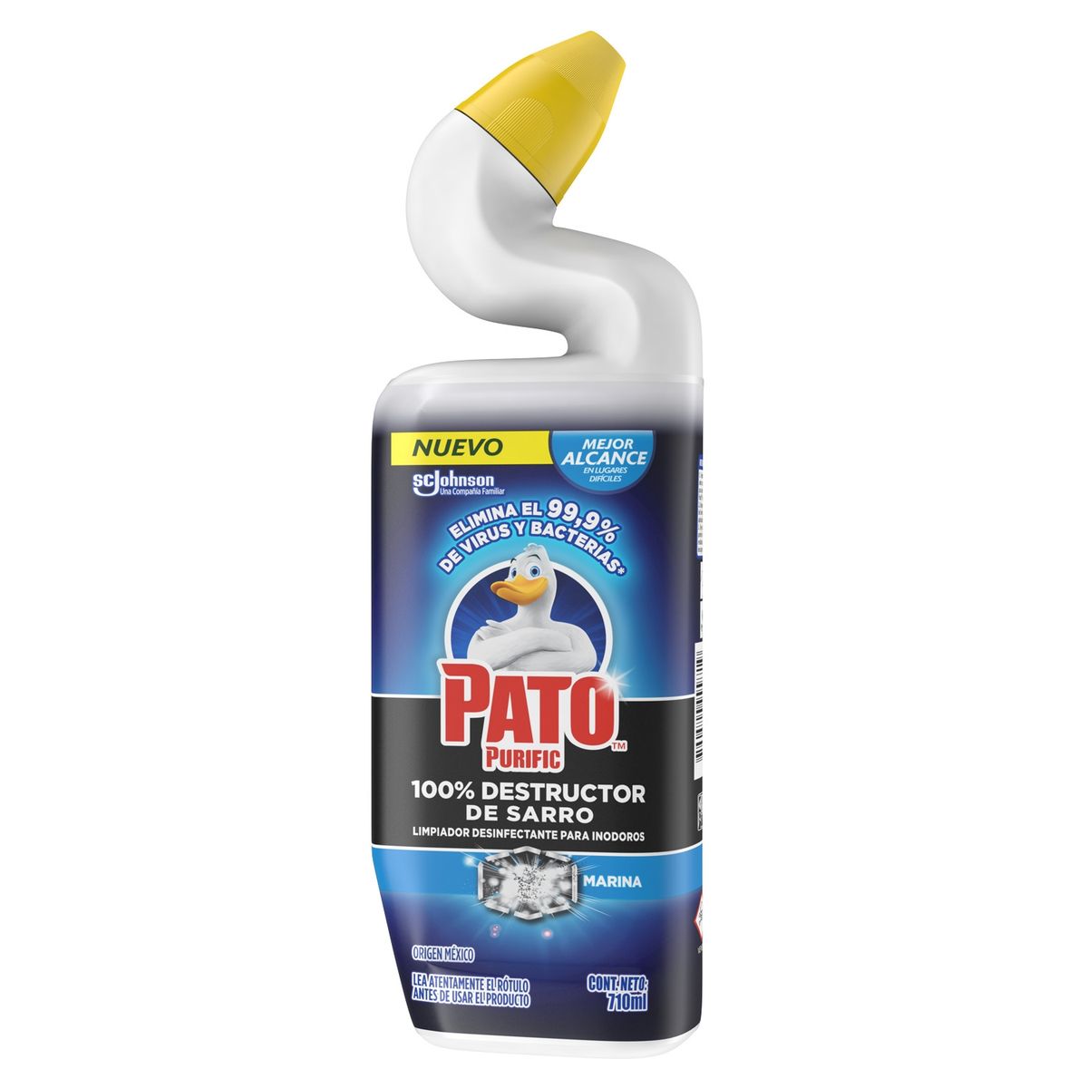 PATO PURIFIC - Gel Limpiador de Inodoro Pato Purific Antisarro Marina  710 ml