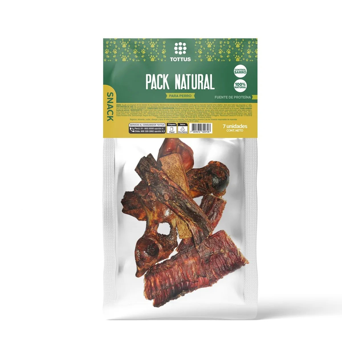 TOTTUS - Snacks para Perro Natural Tottus 7 Un