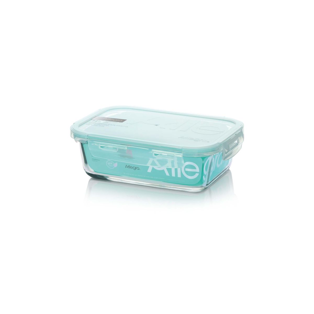ALLEGRA - Contenedor Hermetico Vidrio Rectangular 600Ml