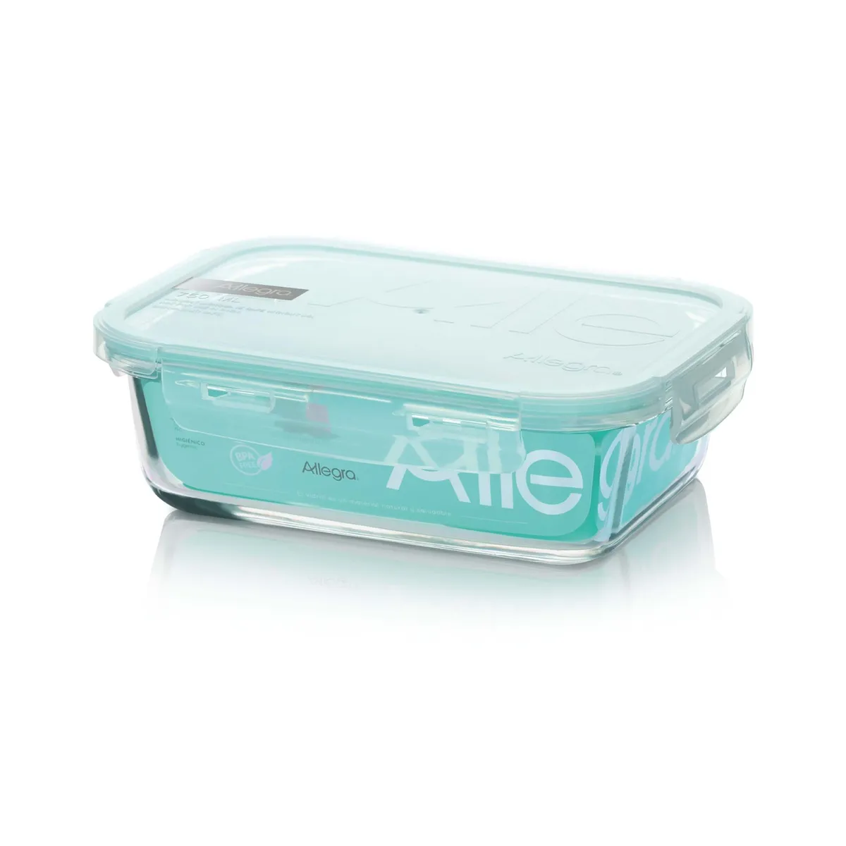 ALLEGRA - Contenedor Hermetico Vidrio Rectangular 1.500Ml