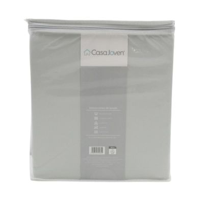 Imagen 2 del producto Sabana Microfibra Gris 1.5 Plaza