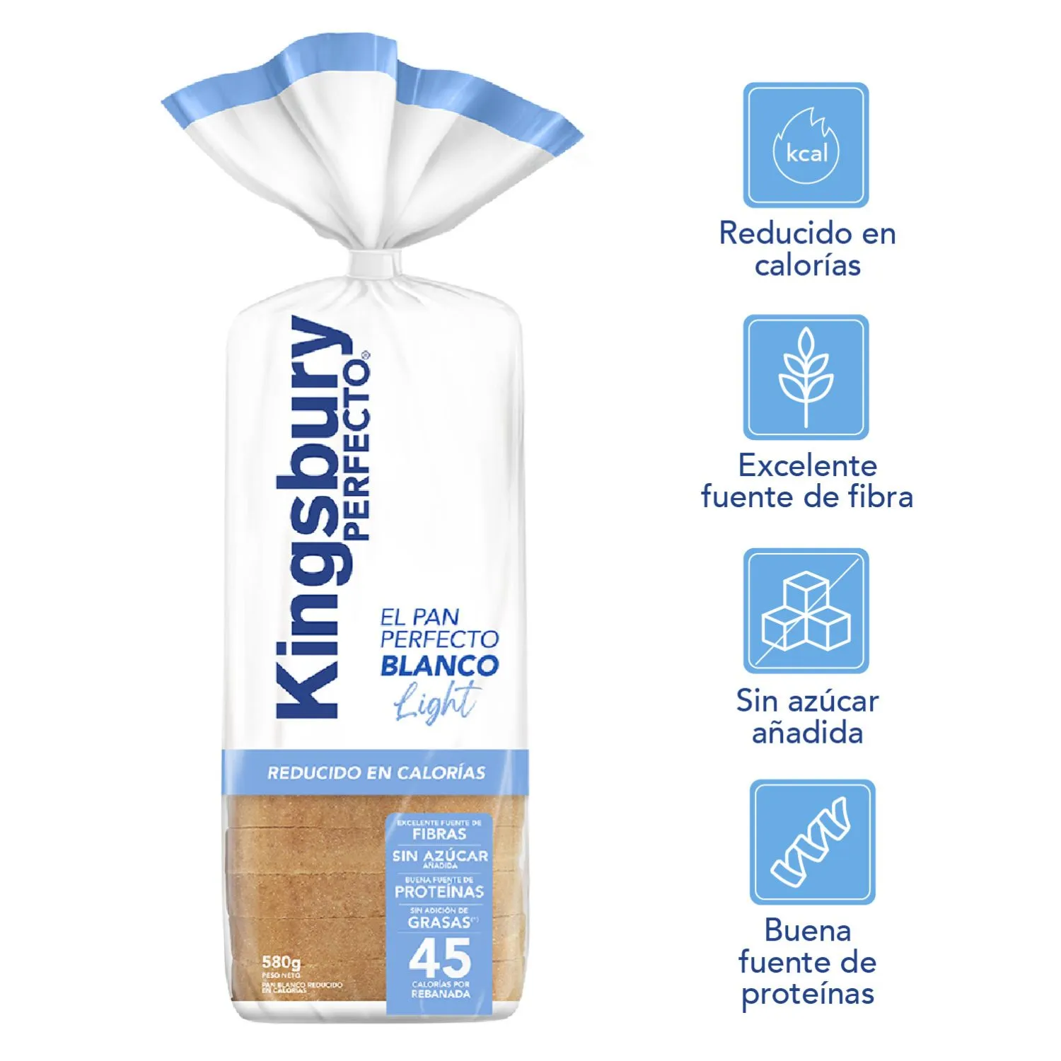 Pan de Molde Perfecto Kingsbury 580 g | Tottus Chile