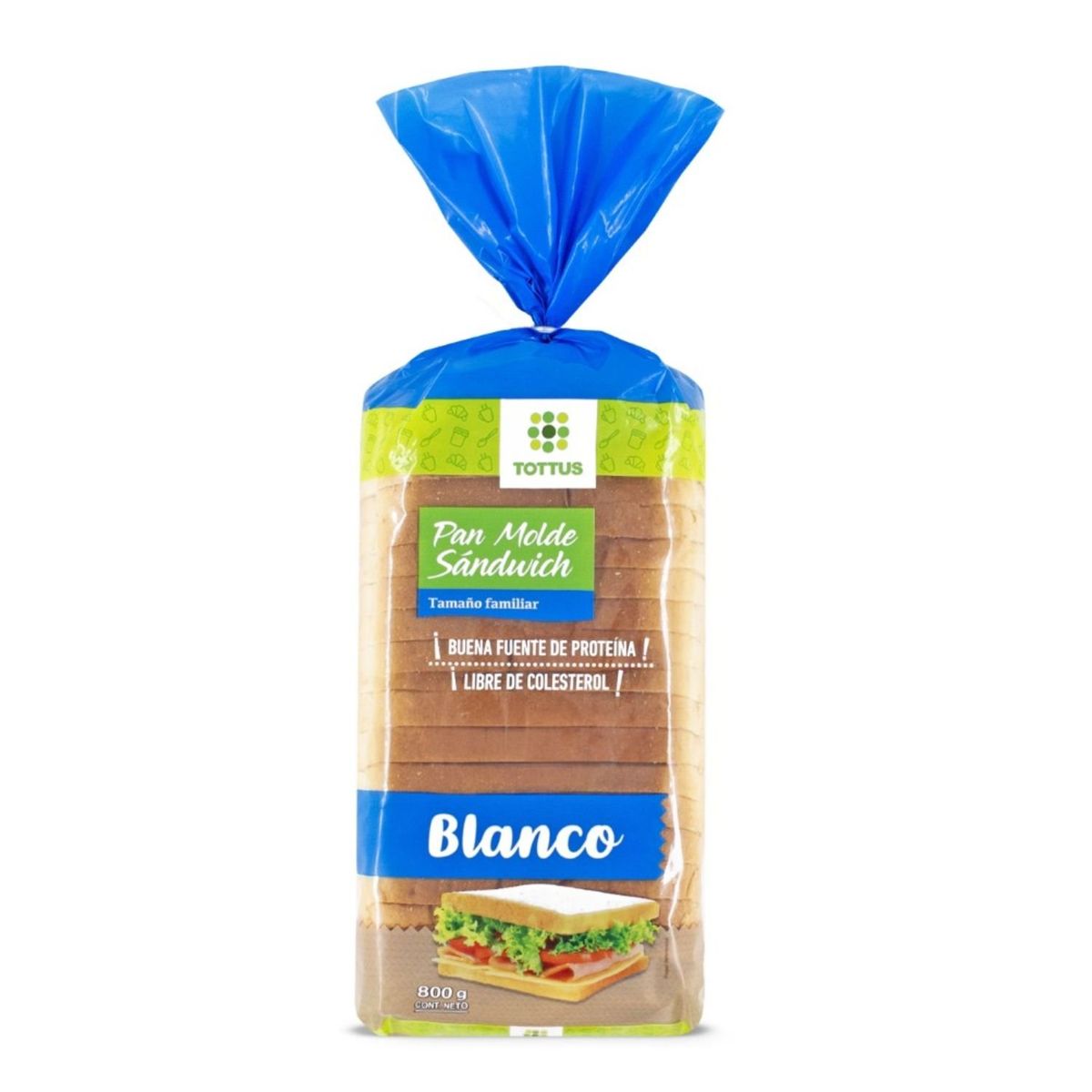 TOTTUS - Pan de Molde Blanco Sandwich Tottus 800 g