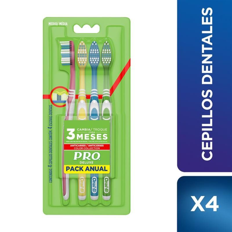 ORAL B - Cepillos de Dientes Oral B Anticaries 4 Un