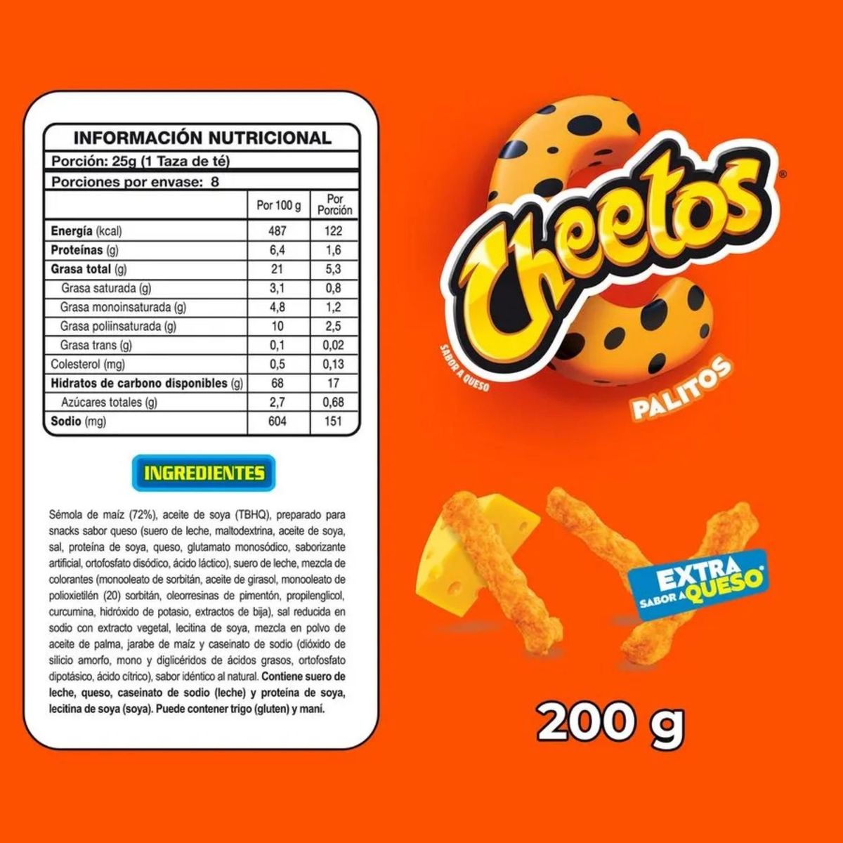 EVERCRISP - Cheetos Sabor Queso Evercrips 200 g
