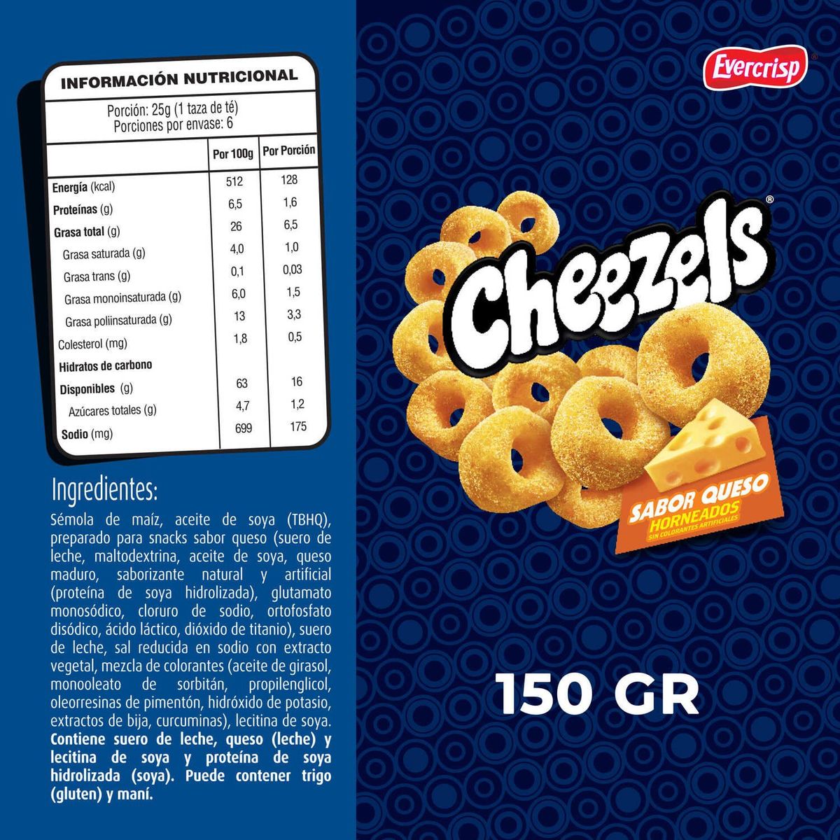 EVERCRISP - Cheezels Queso Evercrisp 150 g