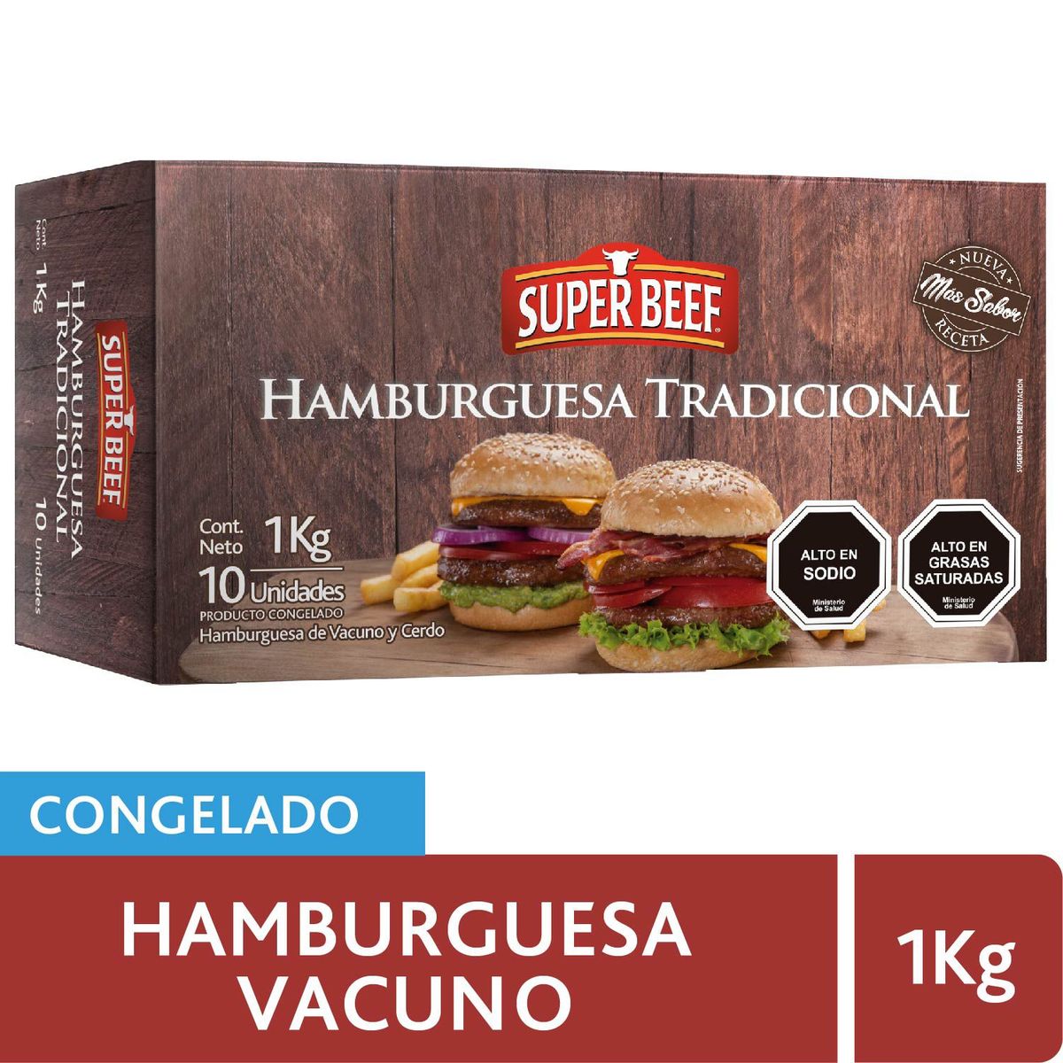 SUPER BEEF - Hamburguesa de Vacuno Congelada