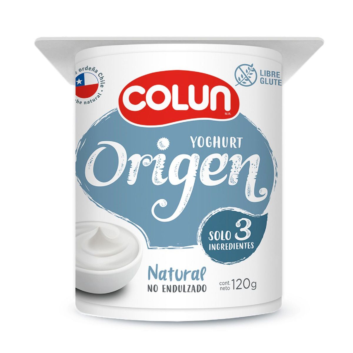 COLUN - Yoghurt Origen Sabor Natural Colun 120 GR