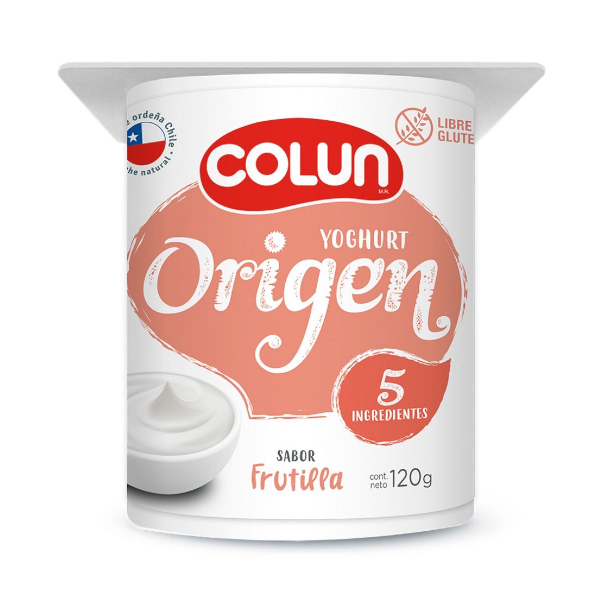 COLUN - Yoghurt Origen Sabor Frutilla Colun 120 g