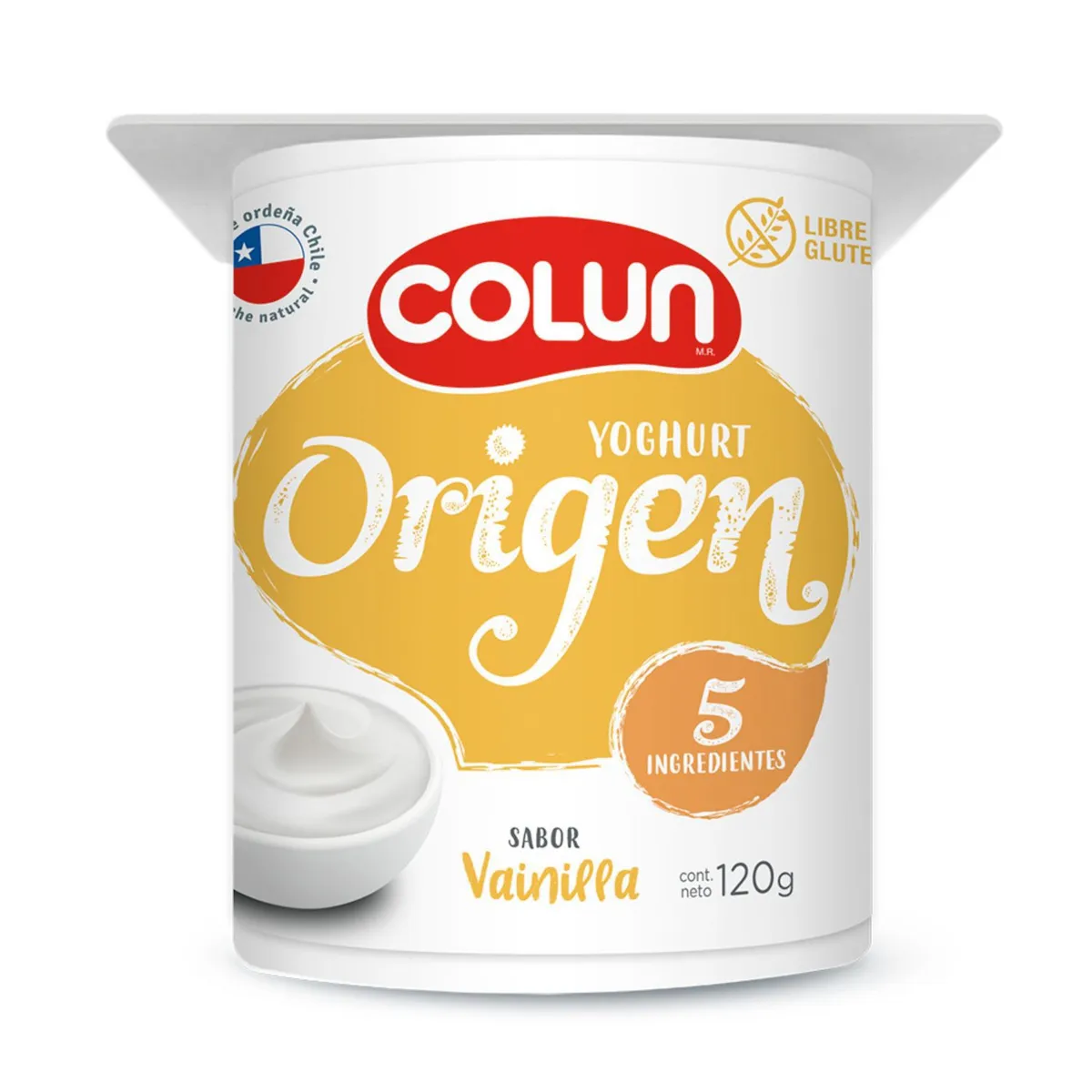 COLUN - Yoghurt Origen Sabor Vainilla Colun 120 g