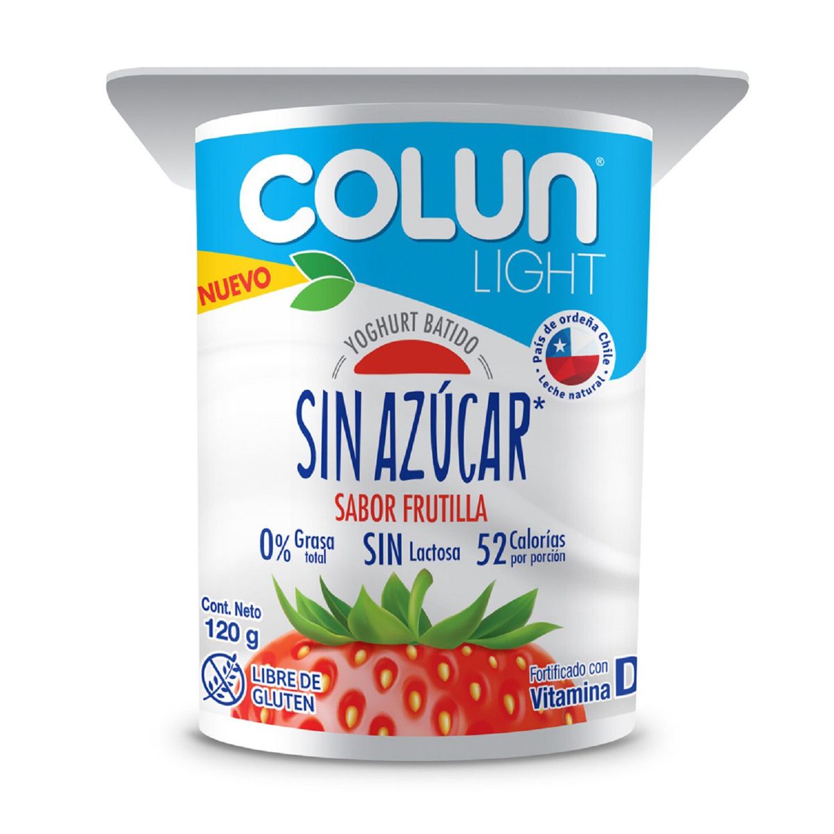 COLUN - Yoghurt Light Sin Azúcar Sabor Frutilla