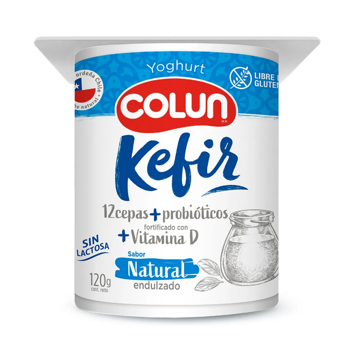 COLUN - Yoghurt Kefir Sabor Natural Colun 120 g
