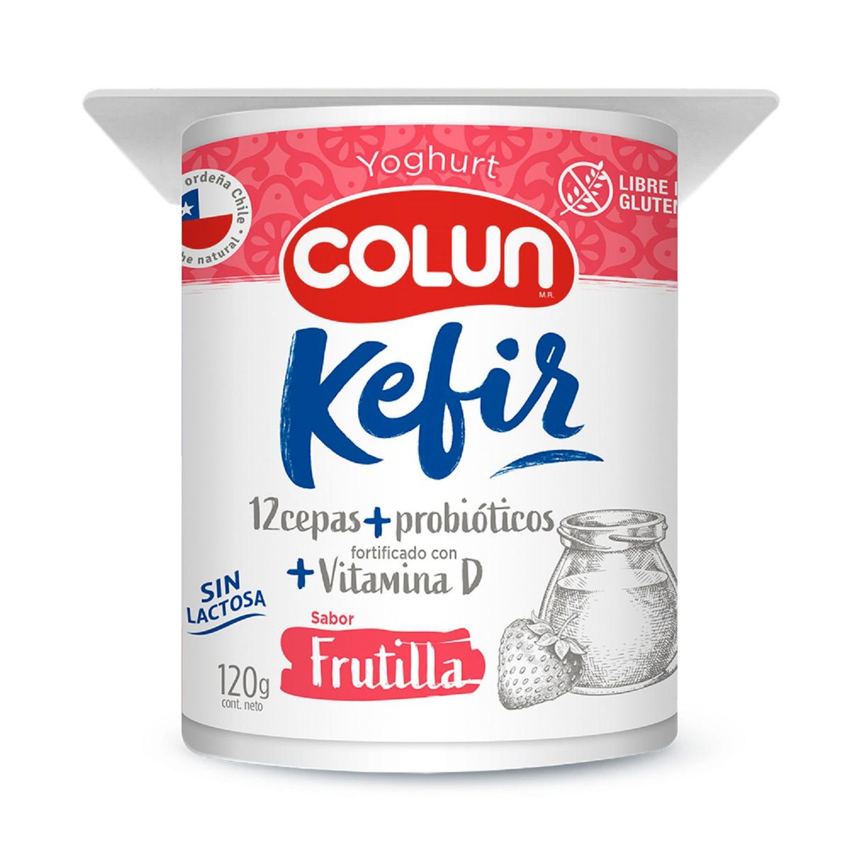 COLUN - Yoghurt Kefir Sabor Frutilla Colun 120 g