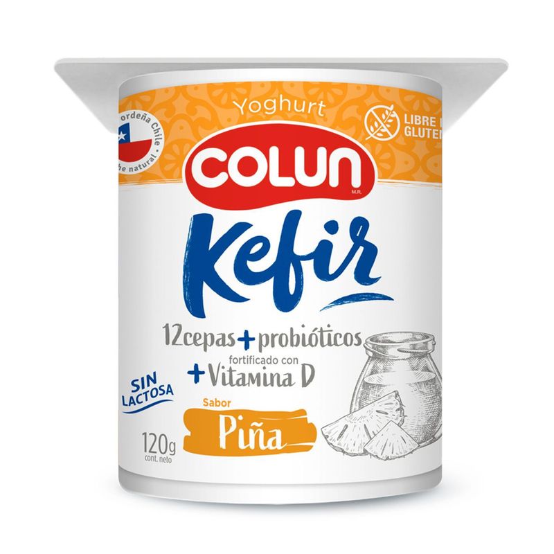 COLUN - Yoghurt Kefir Sabor Piña Colun 120 g