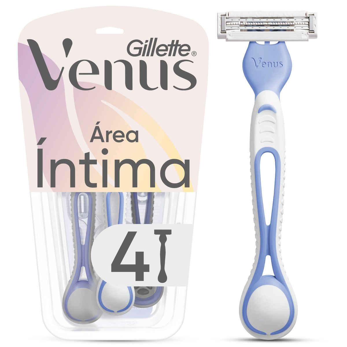 VENUS - Pack Máquina de Afeitar Venus Zona Intima Mujer 4 Un