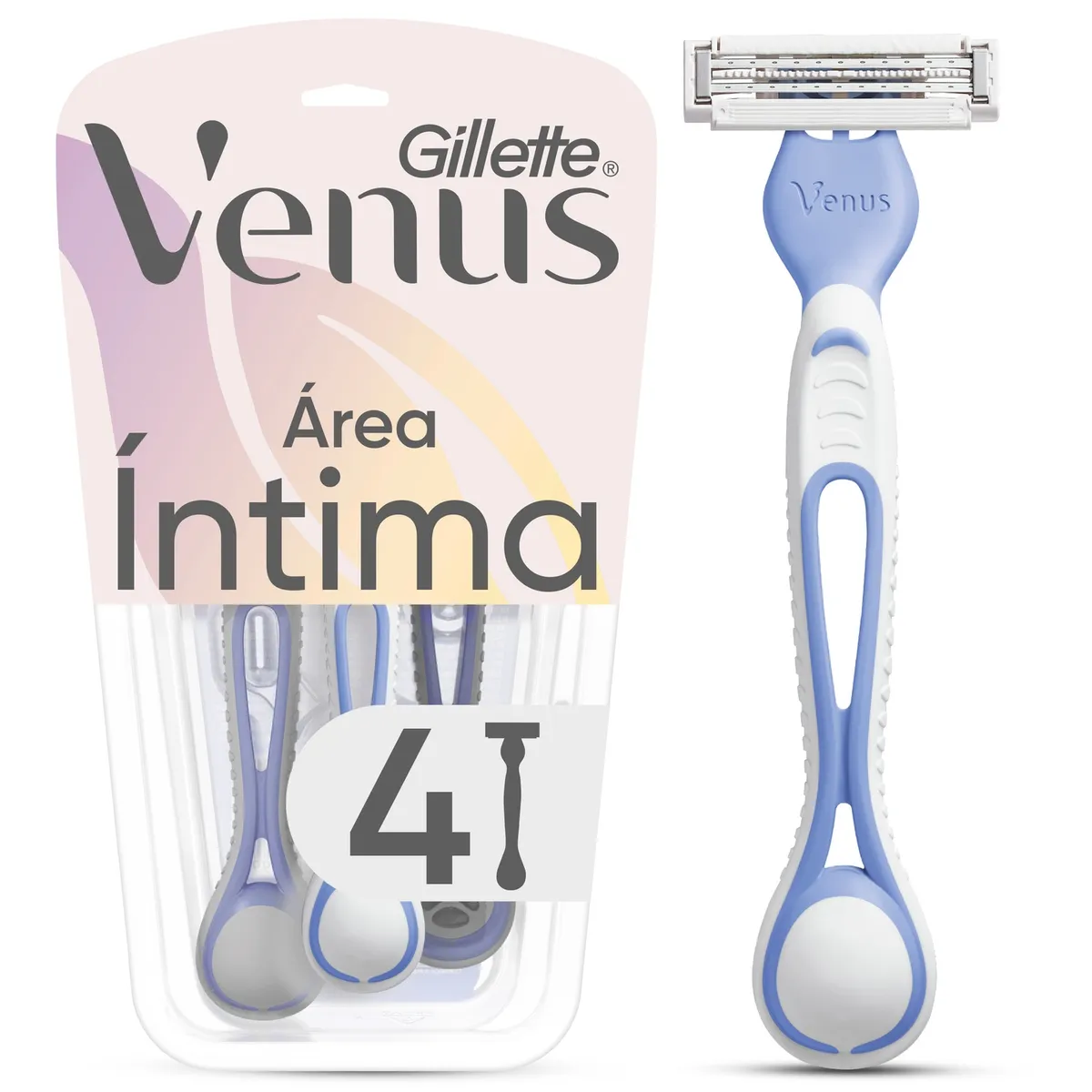 VENUS - Pack Máquina de Afeitar Venus Zona Intima Mujer 4 Un