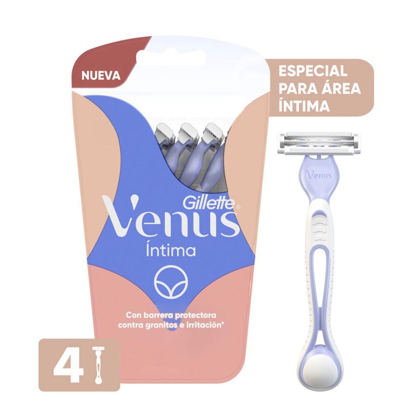 VENUS - Pack Máquina de Afeitar Venus Zona Intima Mujer 4 Un