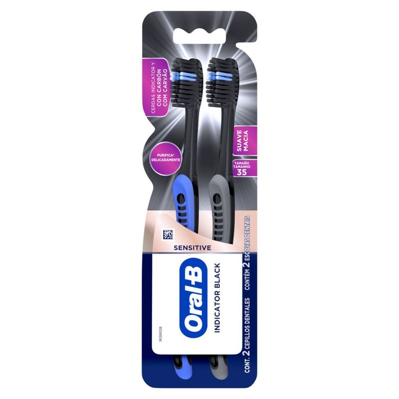 ORAL B - Cepillo de Dientes Oral B Indicator Black 2 Un