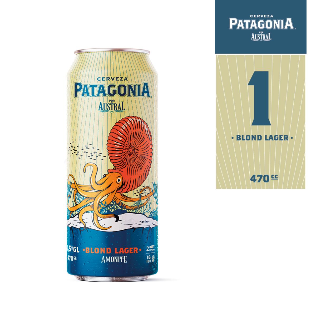 PATAGONIA - Cerveza Patagonia Blond Lager 4.5° 470 ml