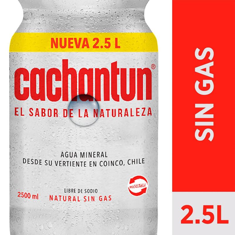 CACHANTUN - Agua Mineral sin Gas Cachantun 2.5 L