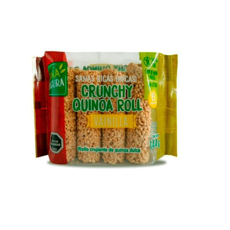 SANA LOCURA - Rollo Crujiente de Quinoa Dulce Sabor Vainilla Sana Locura 144 g