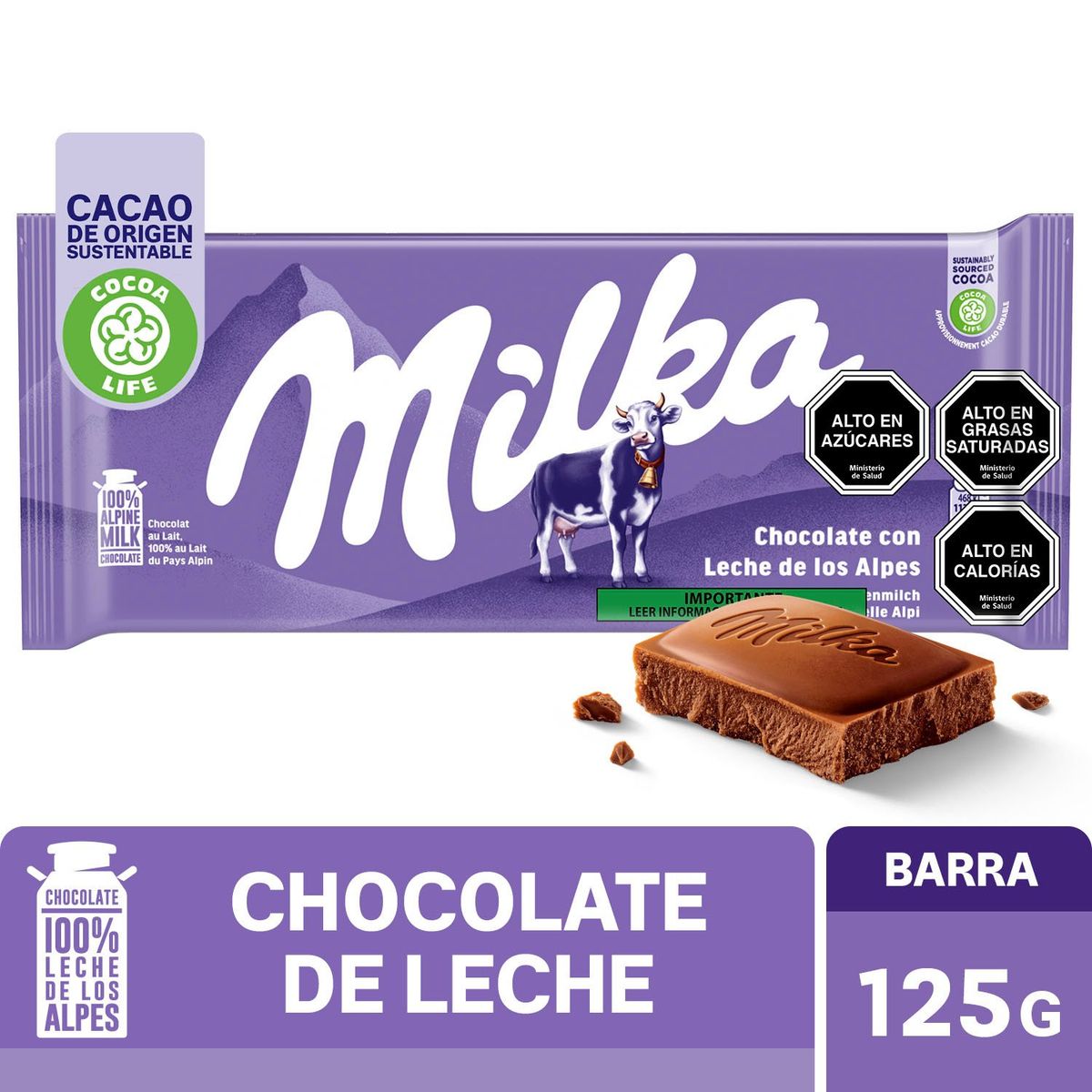 MILKA - Chocolate de Leche Milka - 125 GR