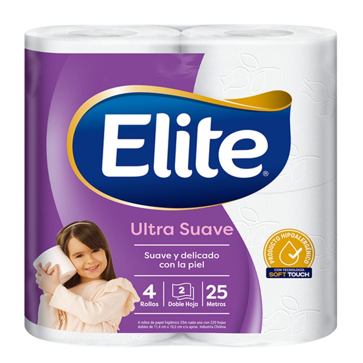 ELITE - Papel Higiénico Elite Ultra Doble Hoja 4 x 25 mts