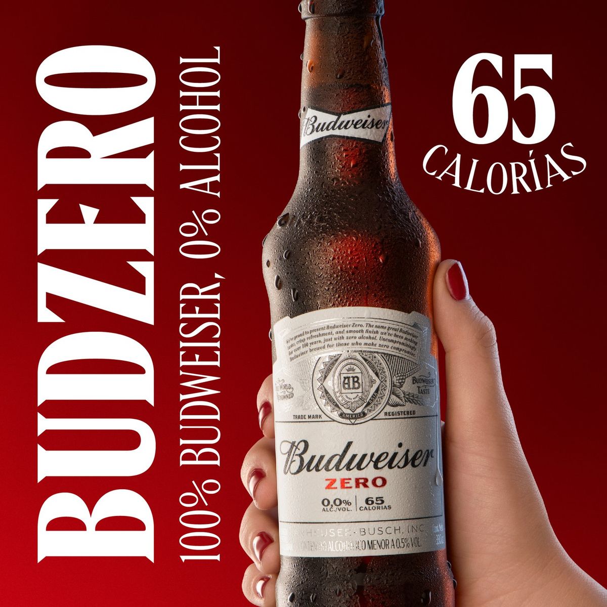 BUDWEISER - Pack Cerveza Lager Cero Alcohol Botella 6 x 330 ml