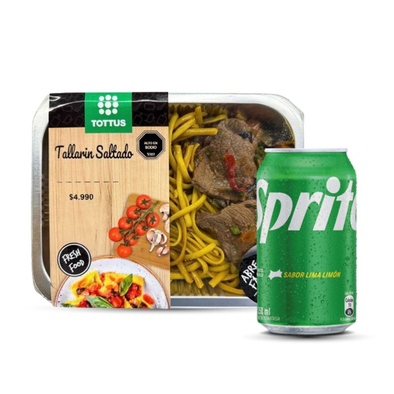 TOTTUS - Combo Tallarín Salteado + Sprite Normal Lata 350 ml