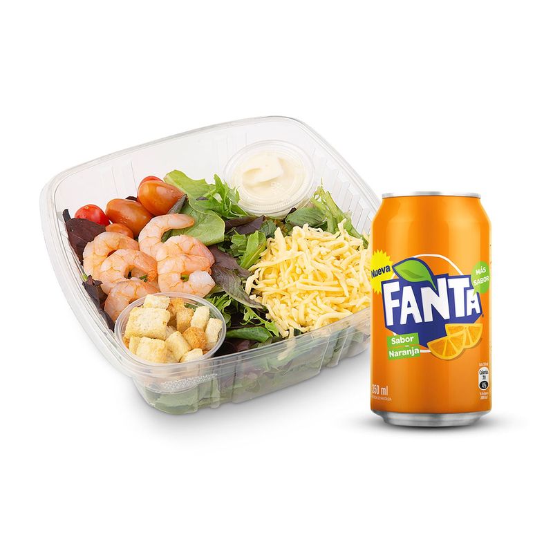 TOTTUS - Combo Ensalada Camarón Queso + Fanta Normal Lata 350 ml