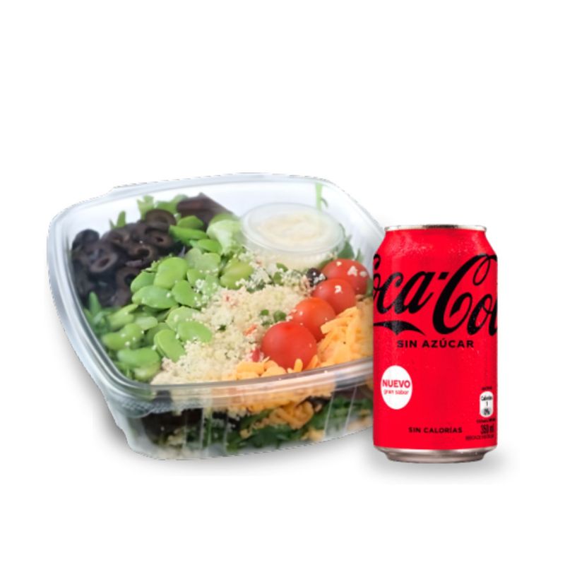 TOTTUS - Combo Ensalada Vegetariana + Coca Cola Zero Lata 350 ml
