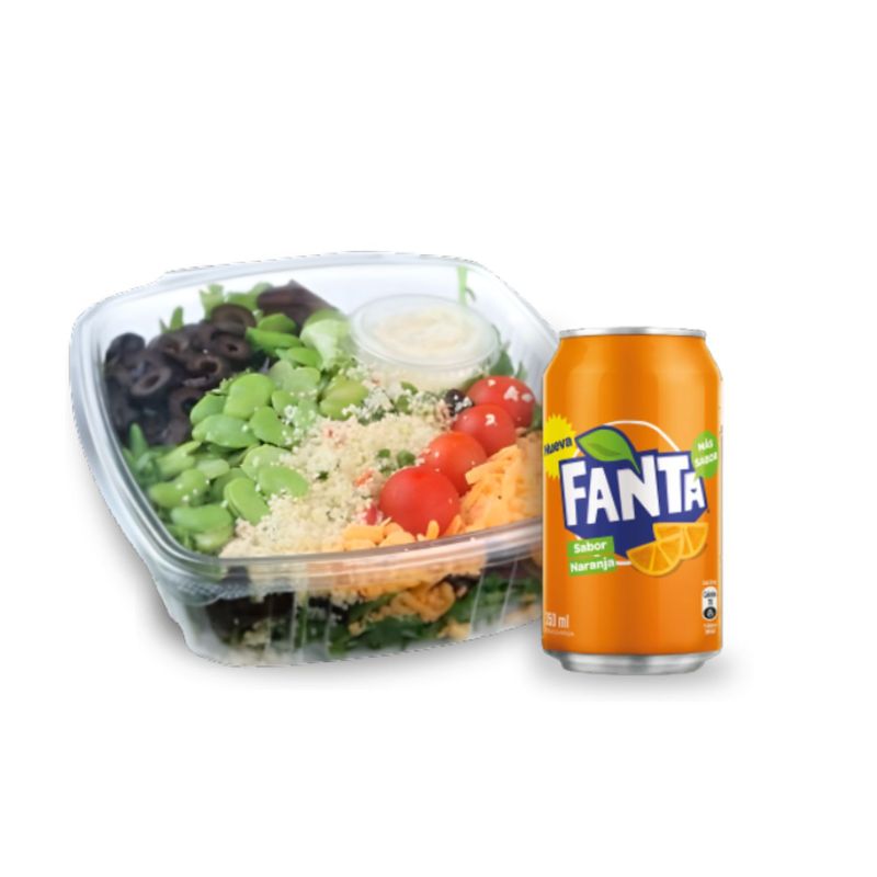 TOTTUS - Combo Ensalada Vegetariana + Fanta Normal Lata 350 ml