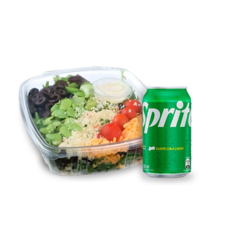 TOTTUS - Combo Ensalada Vegetariana + Sprite Normal Lata 350 ml